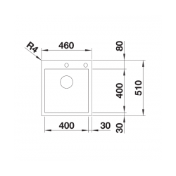 Zlewozmywak Blanco ZEROX 400-IF/A STAL DURINOX Z KOR. INFINO, Z KORKIEM AUT. I PUSHCONTROL 523 100